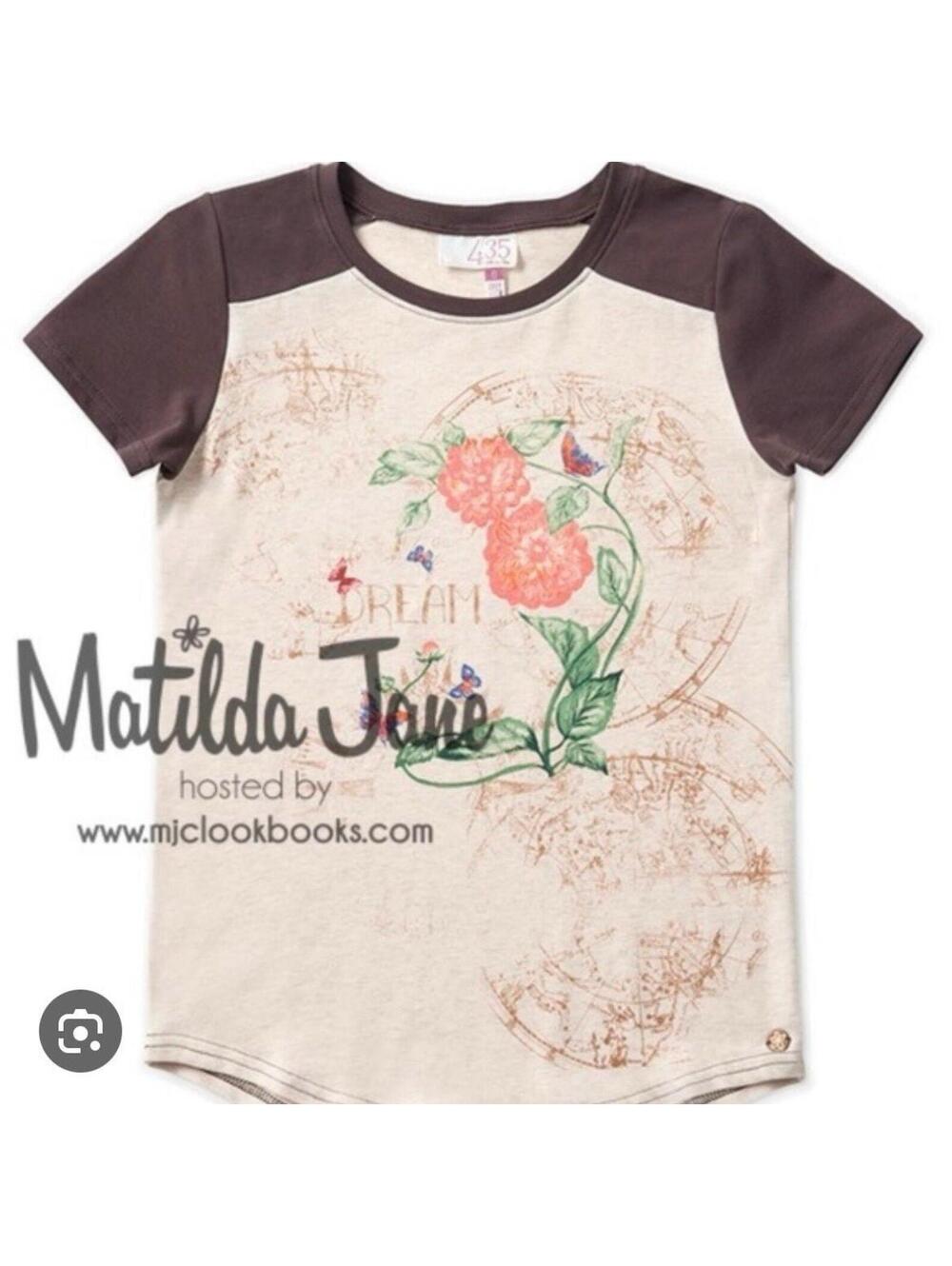 Matilda Jane Girls 8 Kendall Tee Shirt Tween 435 Line  EEUC [COPY]